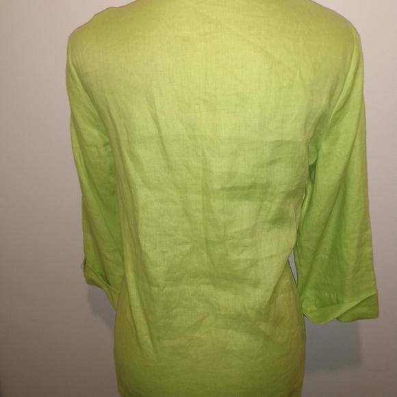 🛍️ NWT Kim Rogers 100% Linen Designer Blouse 👕 - Picture 6 of 9